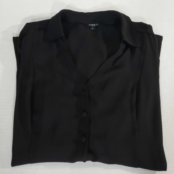 Torrid Harper Fit & Flare Georgette LS Button Down Blouse - Picture 5 of 5